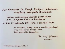 Kościół &raquo; Kościół - poświęcenie