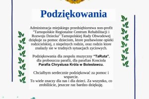 Podziękowania za wsparcie